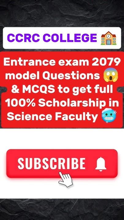 Ccrc Scholarship Entrance Exam Science Model Question 2079😱 Entrancepreparationaftersee