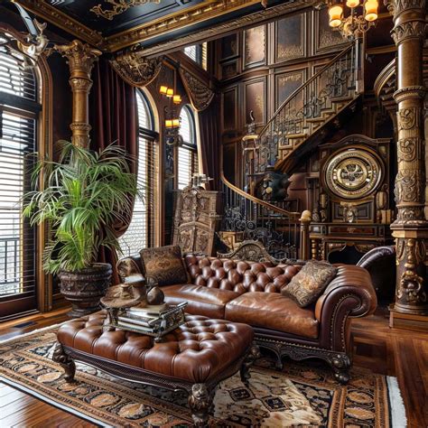 Crafting an Industrial Fantasy with Steampunk Interior Design • 333k ...