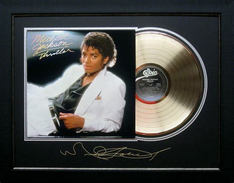 Lot Detail Michael Jackson Thriller Album Cover And Gold Record