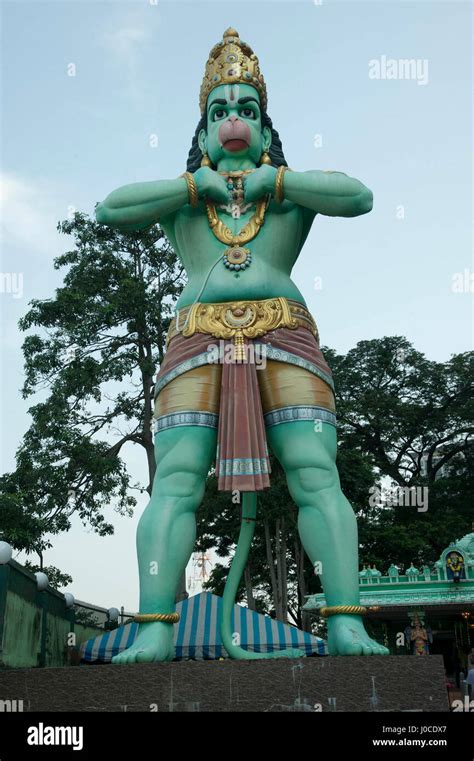 Huge Hanuman Statue Batu Caves Kuala Lumpur Malaysia Asia Stock