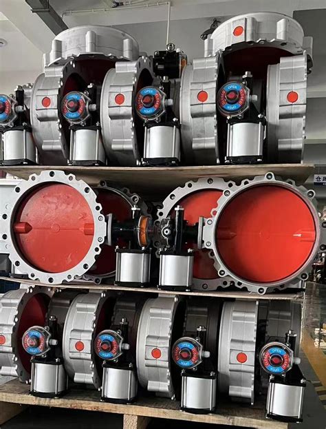 Vfs Butterfly Valve Series Double Flange Dn100 Dn600 Silo Aluminum Alloy Pneumatic Powder