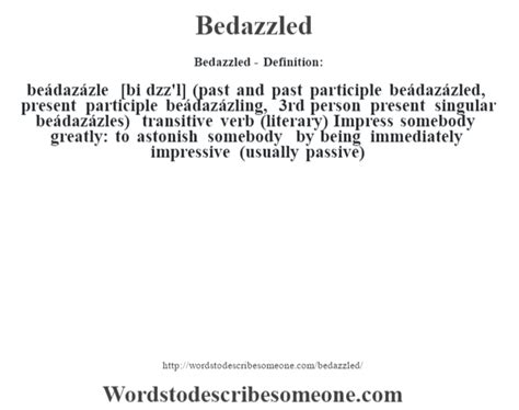 Bedazzled definition | Bedazzled meaning - words to describe someone