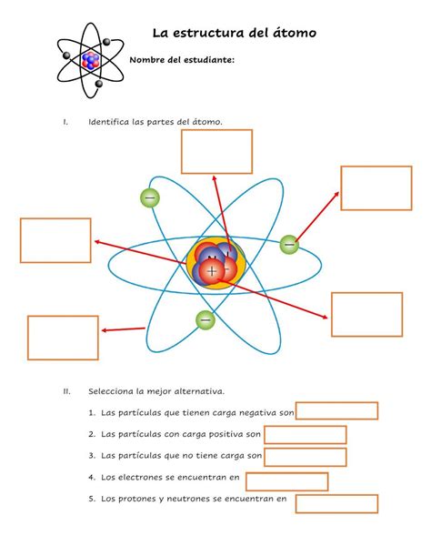 La Estructura Del átomo Worksheet Chimica