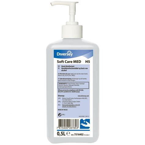 Soft Care Med H5 Hand Disinfectant 500ml 10 Pack