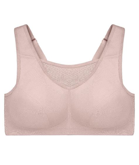 Glamorise No Bounce Camisole Elite Wire Free Sports Bra Rose Tan Curvy