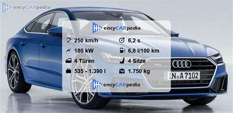 Audi A7 Sportback 45 TFSI Quattro Technische Daten 2019 2024