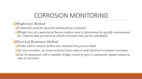 Corrosion Monitoring Ppt