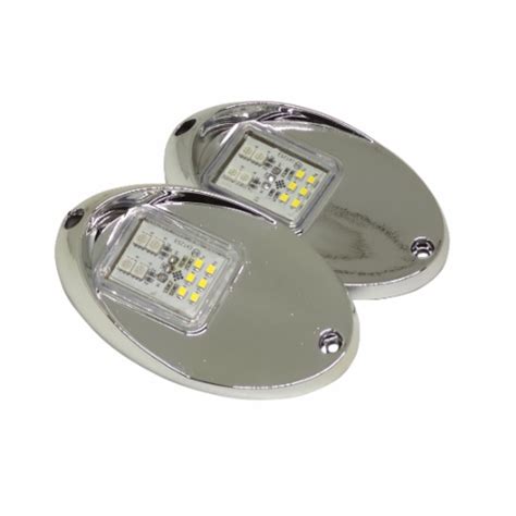 LUZ DE BORDO OLHO DE TUBARÃO CROMADO 12V NAUTICA LANCHA BARCO ARIELTEK