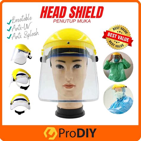 Full Face Shield Safety Clear Head Mounted Face Shield Screen Grinding