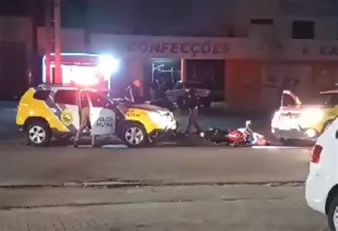 Motociclista tenta fugir de abordagem mas é alcançado pela PM em FRG