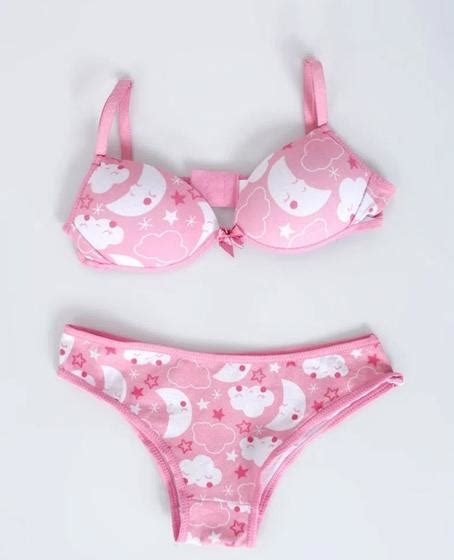 Kit Conjuntos Lingerie Juvenil Col Rio Conjunto Calcinha E