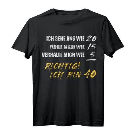 Lustiges 40er Geburtstag T Shirt Humorvolles Geschenk Zum 40