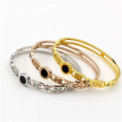 2016 New Fashion Lucky Stainless Steel Bracelet Wholesale Jewelry