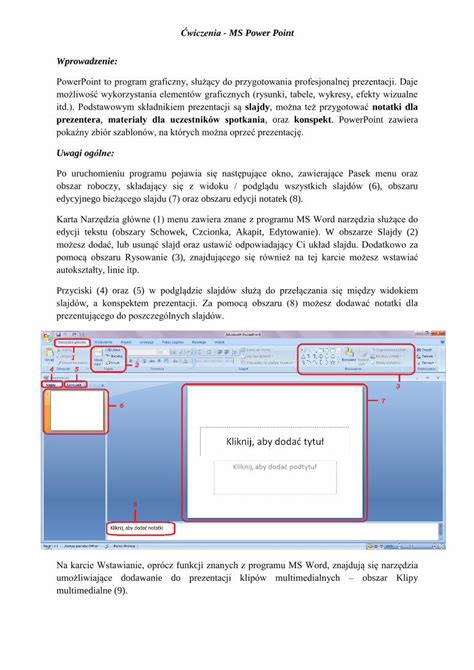 PDF Slajdy Notatki Dla Prezentera Konspekt Pracownik Kul Pl