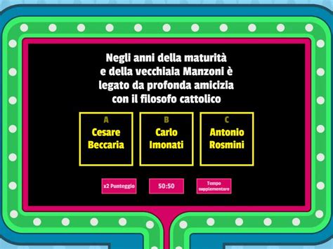 Alessandro Manzoni E I Promessi Sposi Gameshow Quiz