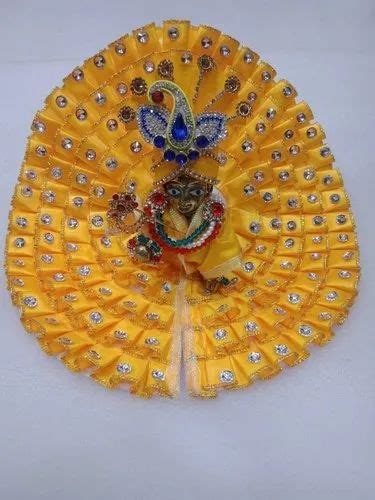 Satin Silk Yellow Moti Work Laddu Gopal Poshak Size 8 Inch At Rs 390piece In Mathura