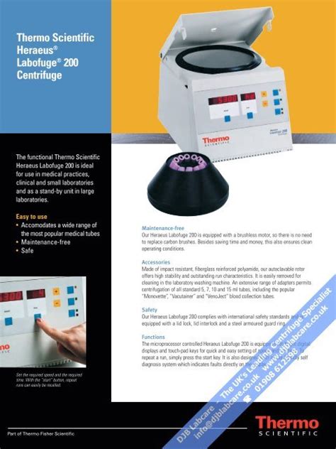 Thermo Scientific Heraeus Labofuge Centrifuge Djb Labcare