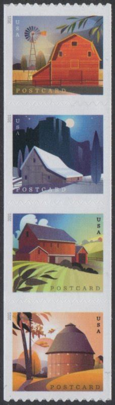 Usa Sc A C Barns Coil Strip Mnh United States General