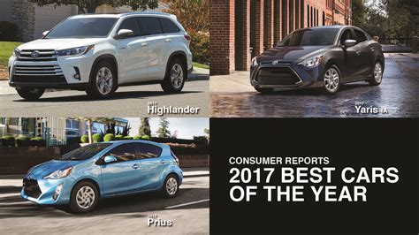 Consumer Reports Names 3 Toyotas to 2017 Best Cars of the Year List