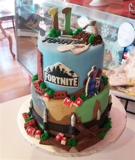 Fortnite tortas decoradas para fanáticos Tarjetas Imprimibles