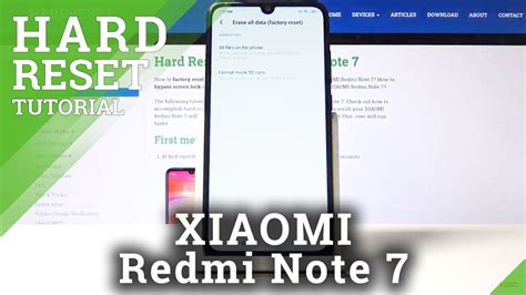 Hard Reset Xiaomi Redmi Note 7 Factory Data Reset YouTube