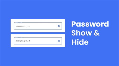 Show Hide Password Using Html Css Vanilla Javascript Coding Time Hot