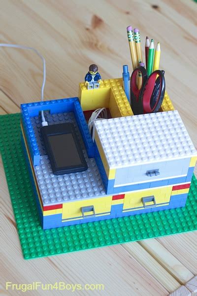 Build A Lego Desk Organizer With Working Drawers Frugal Fun For Boys