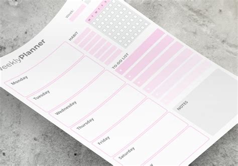 Day Week Planner Template Weekly Day Week Bundle Instant Download PDF ...