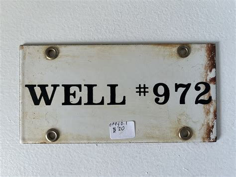 Vintage Oil Well Sign 972 Ebay