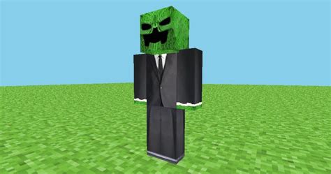 Minecraft Creeper Suit Creeper In A Suit Hd Skin 4 Creeper In A Suit