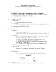 Lesson Plan Cpar Docx Semi Detailed Lesson Plan Contemporary