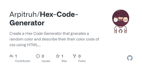 GitHub - Arpitruh/Hex-Code-Generator: Create a Hex Code Generator that ...