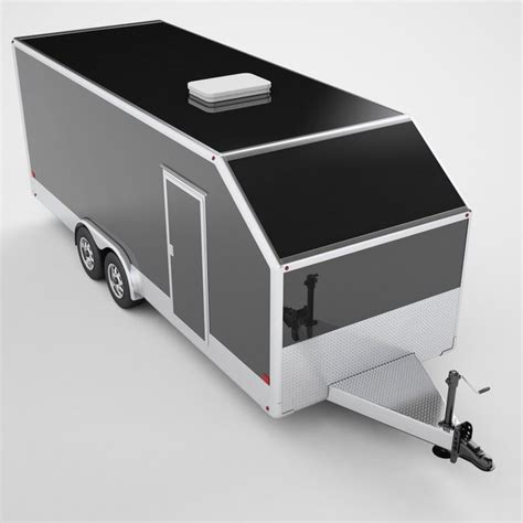 Enclosed Car Hauler Trailer 12 3D model - TurboSquid 1856339