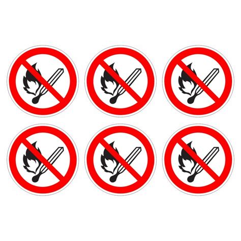No Naked Flame Symbol Pack Of Aston Safety Signs