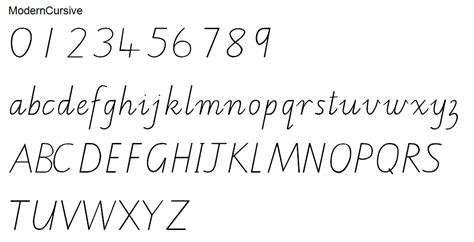 Modern Cursive Font