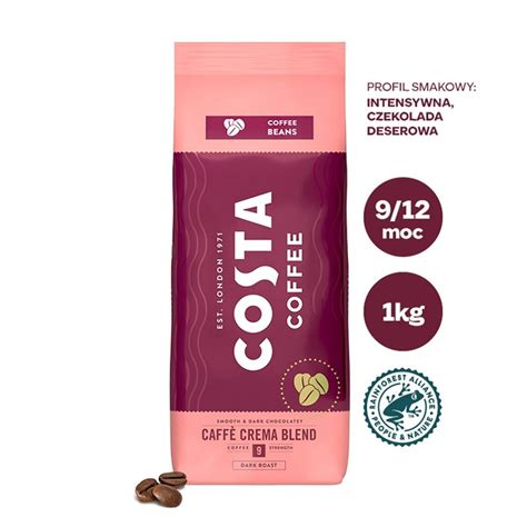 COSTA COFFEE Caffé Crema Blend Kawa ziarnista palona 1 kg Zakupy