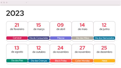 Datas Comemorativas 2023 No E Commerce Venda O Ano Todo