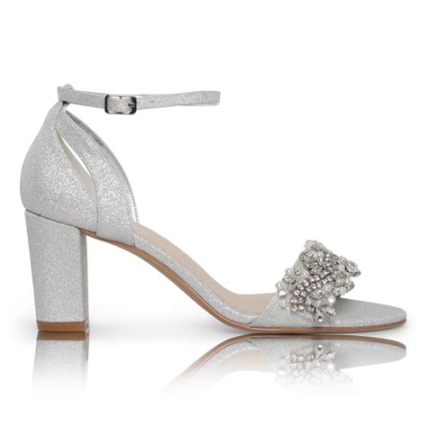 Silver block heels for wedding 60 photos - Astyledwedding.com