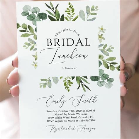 Bridal Luncheon Invitation Bridal Shower Invitation Template - Etsy