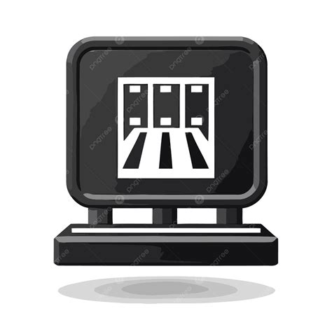 Black Computer Tower Icon On White Background Illustration Vector A