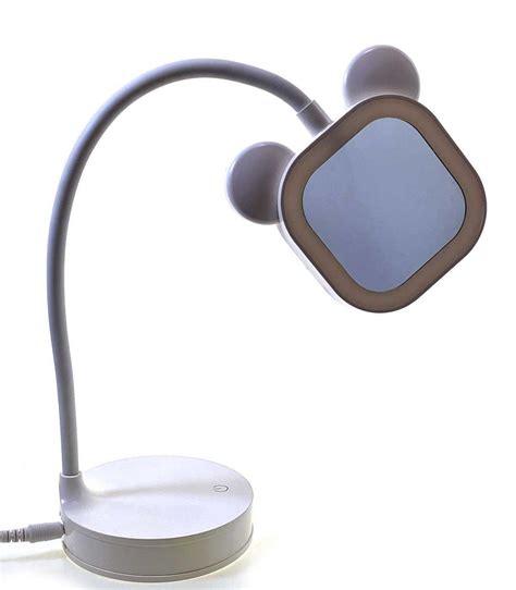 Зеркало Настольное с LED Подсветкой на Аккумуляторе Белое 28х10х10см ...