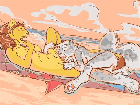 Rule 34 2012 Anthro Beach Breasts Closed Eyes Cunnilingus Feline