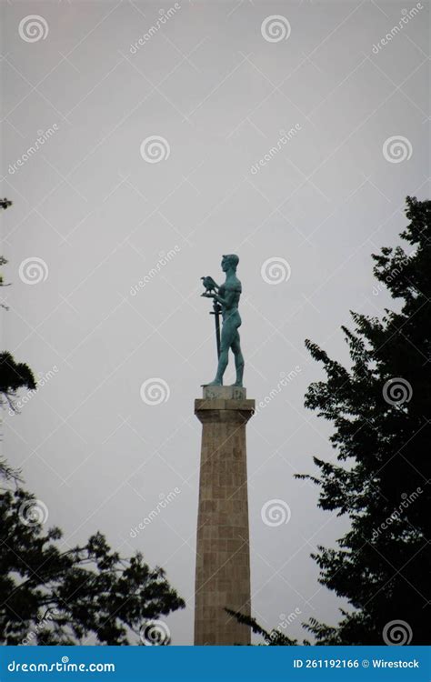 Pobednik Or Monument To The Winner In The Belgrade Fortress Editorial