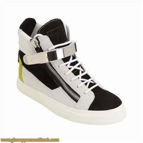 Men-Giuseppe-Zanotti-High-Top-Buckle-Sneakers-Triple – Shoes Post