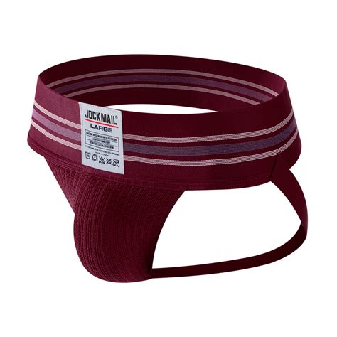 Cueca Jockstrap Masculina Respirável Jockmail Vinho