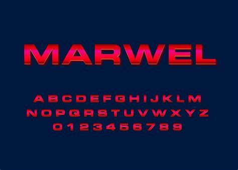 Superhero movie poster style font alphabet and number template 3303048 ...