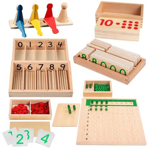 Montessori Math Toy Set Para Crian As N Mero De Aprendizagem Geometria