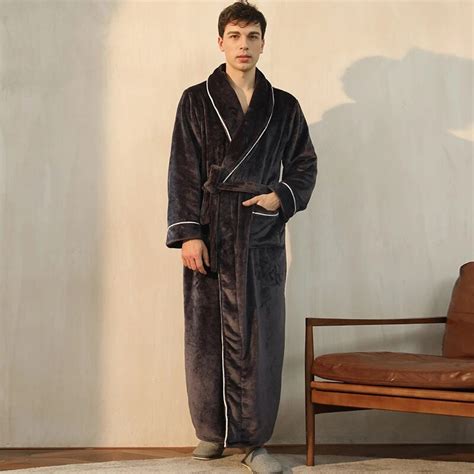 Robe De Chambre Homme Polaire Noir Boutique Cocooning