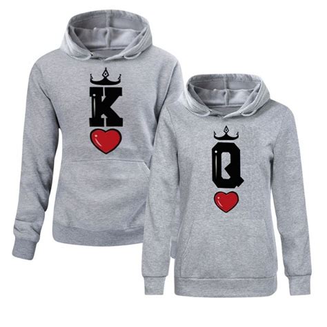 Buy Heart King And Queen Couple Hoodie Couplegear Couples Hoodies