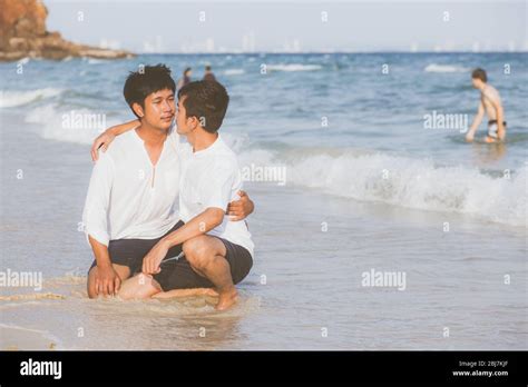 Portrait Handsome Gay Couple In Stockfotos Und Bilder Kaufen Alamy